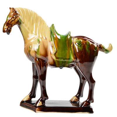 10-20厘米复古唐三彩马