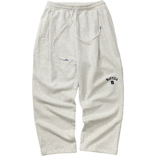 【官方正品】nautica whitesail 日系中性抽绳旗语绣花针织长裤
