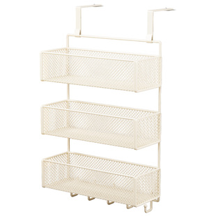 厨房冰箱侧边壁挂置物架多层保鲜膜调味品免打孔瓶罐姜蒜储物架子