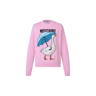 【全新上市】moschino/莫斯奇诺26早秋 女士圆领落肩宽松针织卫衣