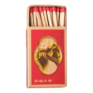 老式火柴长城统一火柴家用一次性安全火柴洋火户外生火国潮火柴
