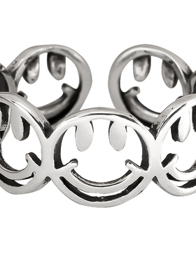 ins小众设计纯银食指复古戒子