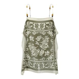 【李兰迪徐若晗同款】ODTD25女装吊带新款度假风波西米亚上衣印花