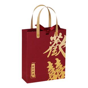 结婚专用喜糖袋伴手礼盒手提袋订婚装糖果回礼袋子喜糖盒包装空盒