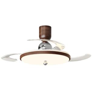 箭牌中古风餐厅风扇灯吸顶灯2025新款胡桃木色客厅卧室静音风扇灯