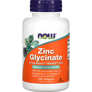 美国now foods诺奥甘氨酸锌胶囊 吡啶甲酸锌 葡萄糖酸锌 锌片