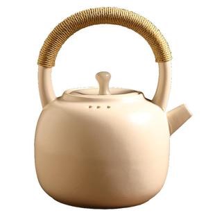 日式提梁茶壶大号陶瓷烧水壶泡茶围炉煮茶壶明火电陶炉陶壶罐罐茶