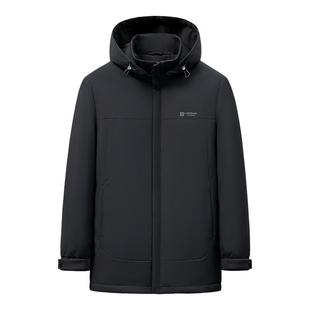 雪中飞2025冬新款男式短款轻薄羽绒服商务休闲高级保暖夹克外套