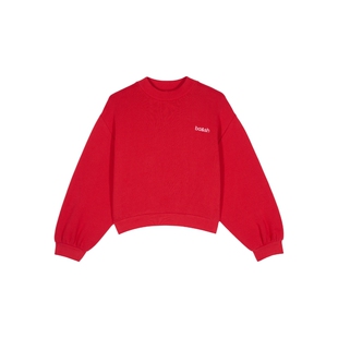 【2件8折】bash春季简约刺绣设计拜年穿搭新年红色卫衣1E24RAFA