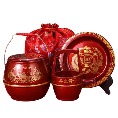 新娘陪嫁子孙桶结婚用的喜桶