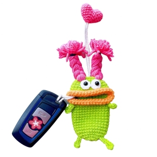 可爱丑萌钥匙套汽车钥匙壳奔驰比亚迪大众日产本田吉利毛线钥匙包