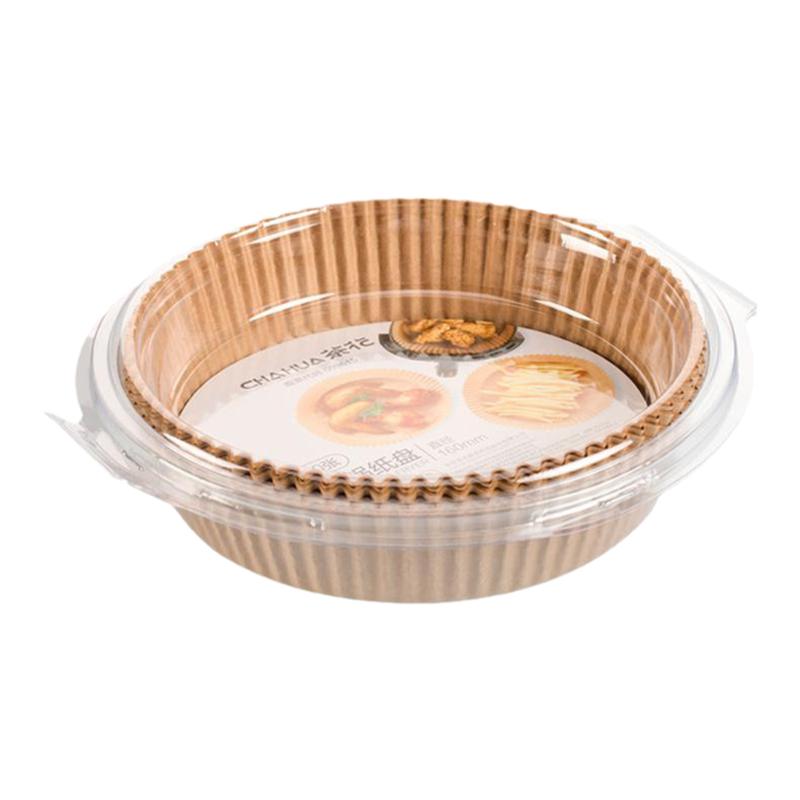 茶花食品级专用纸盘吸油纸垫纸空气炸锅家用食物硅油纸锡纸烘焙盘