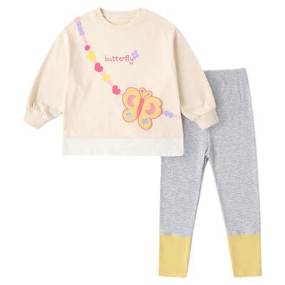 嘟嘟家女童套装女宝春秋上衣女孩裤子宝宝两件套儿童衣服甜美童装