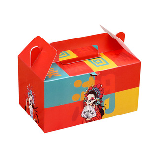 免折炸鸡外卖打包盒商用高档韩式炸全鸡盒加厚款手提盒定制包邮