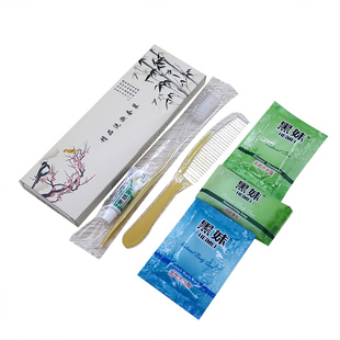 酒店用品四合一牙具家用 宾馆客房一次性牙刷牙膏旅店洗漱四件套