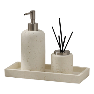 洞石洗手液瓶子高级卫生间香薰瓶子托盘套装浴室轻奢按压式分装瓶