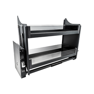 厨房吊柜升降拉篮开门式上柜橱柜下拉式调料调味篮厨柜置物架