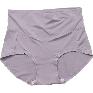 必安内莫代尔内裤女士抗菌高腰收腹无痕冰丝感大码夏季薄款三角裤