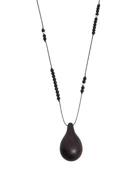 文艺气质黑檀木葫芦吊坠毛衣链