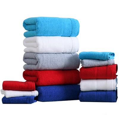 进口浴巾方巾套装纯棉毛巾面巾