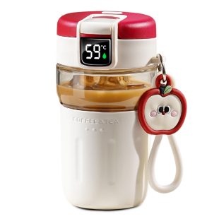 玻璃水杯女生高颜值吸管咖啡杯外出便携带夏日随行泡茶杯子办公室