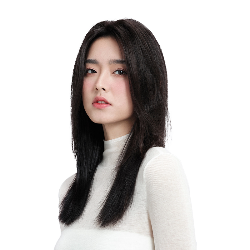 Rebeccayouth瑞贝卡假发刘海假发女头顶全真人发遮白发增发量逼真