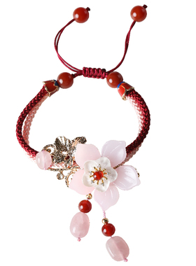 女玛瑙琉璃中国风手链女复古红绳