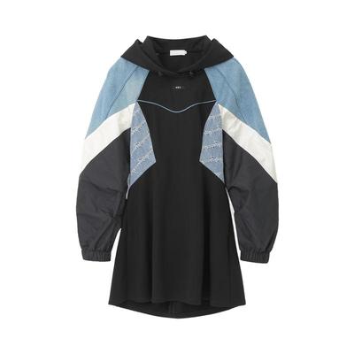 REVAN芮范设计师款运动风拼接针织连衣裙RM11101138