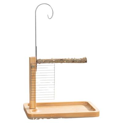 CAIYA鹦鹉站架定点排便拉屎神器