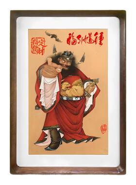 万山手工朱砂钟馗捉鬼招财镇宅