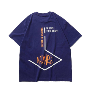 MADNESS MDNS PRINT TEE 19SS五周年限定问号圆领短袖T恤男余文乐