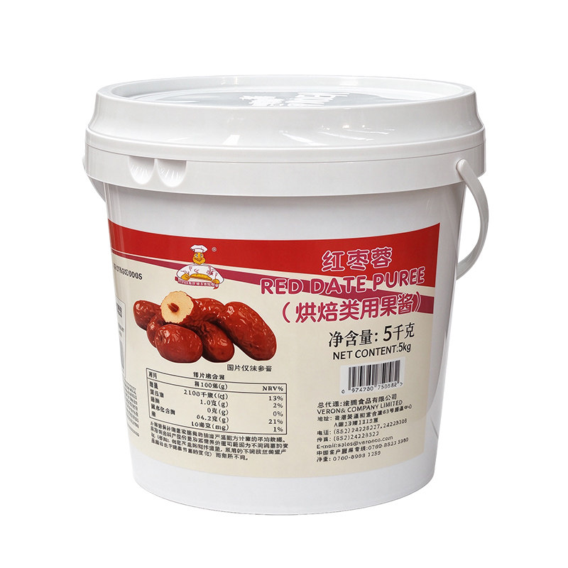 维朗红枣蓉5kg 蛋糕面包西点夹心果馅糕点红枣泥烘焙类商用果酱