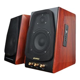 山水S650无线蓝牙2.0HIFI有源音箱台式桌面电脑木质家用电视音响