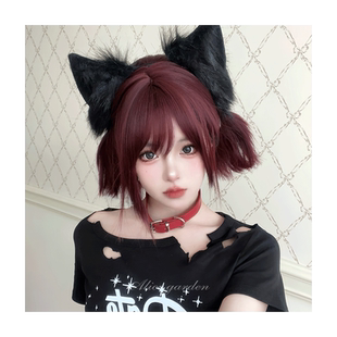 alicegarden假发女网红可爱lolita短直发齐刘海bobo自然jk全头套