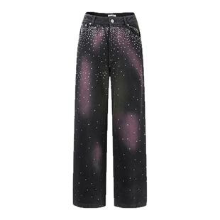 JAC FLEURANT【朴秀荣付辛博李溪芮同款】烫钻渲染女士牛仔裤