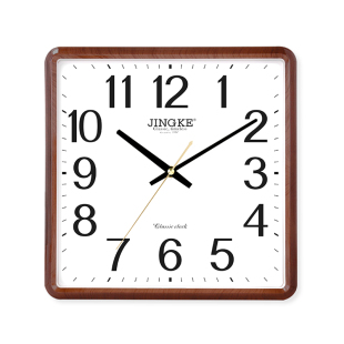 客厅方形挂钟新款简约大气石英表家用挂客厅钟表时钟卧室静音挂表