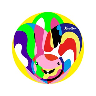 K11 koorabbee酷迷兔艺术家居圆形爱心地毯地垫送朋友节日礼物