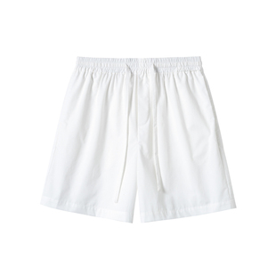三所vintage  有机棉磨毛经典白lounge shorts休闲居家服松紧短裤