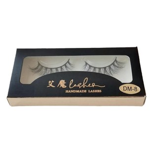 艾魔3d水貂毛仿真假睫毛贴轻欧美妆交叉凌乱内短外长自然浓密卷翘