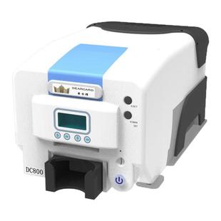 DC800证卡打印机工作证厂牌门禁卡健康证PVC标牌IC卡制卡机双面彩