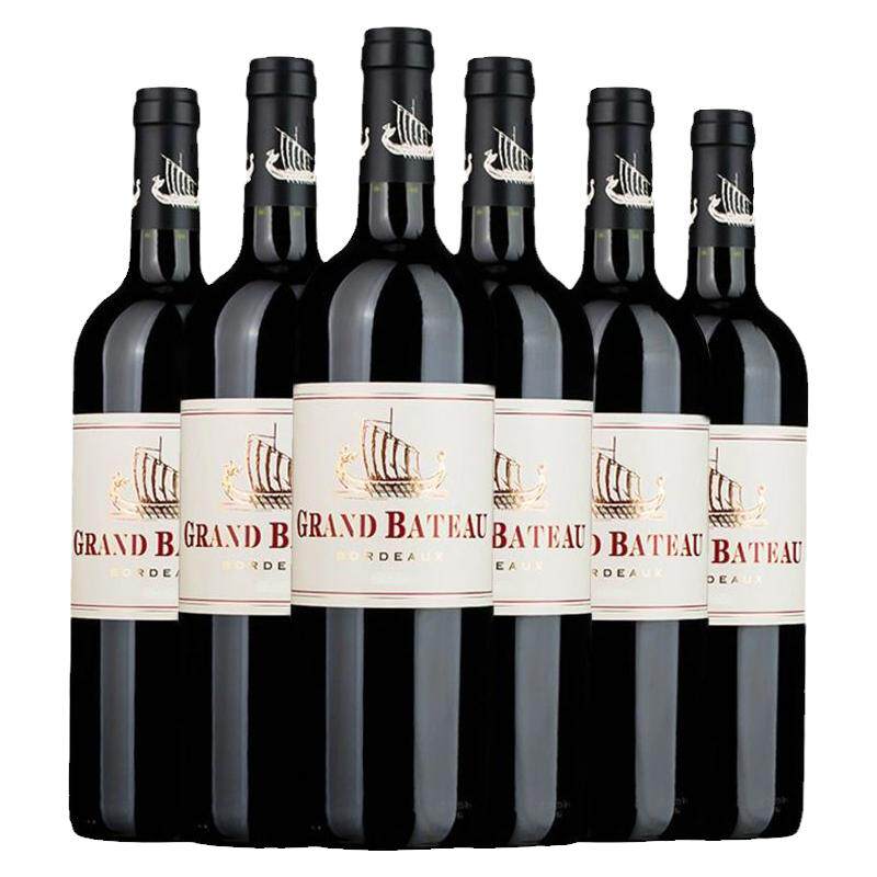 法国小龙船波尔多干红750ml*6支