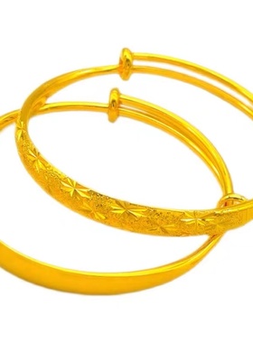 越南沙金手镯女古法传承手环