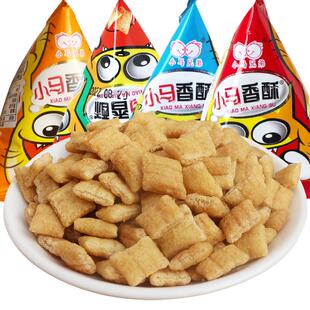 小马酥膨化食品零食批发小卖部香酥多口味儿童708090年代怀旧零食