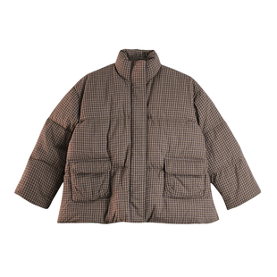 蔡爸爸童装新款棉服男女儿童外套冬季加厚棉衣格子棉袄1151+1133