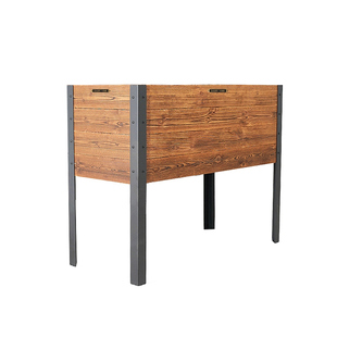 可移动防腐木花箱一米菜园阳台户外庭院种菜专用箱花盆带轮子超大