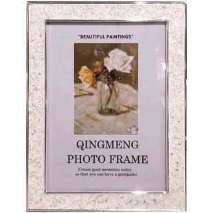 欧式金属678/10寸相框轻奢卧室摆台全家福婚纱照片框相架a4高级感