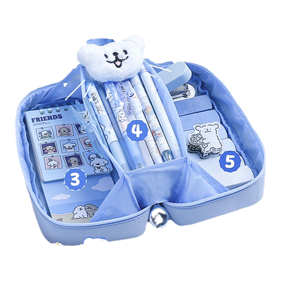 线条小狗笔袋初中生女孩铅笔盒