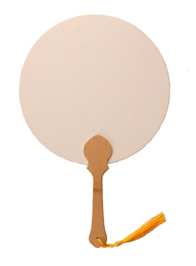 团扇宫扇宣纸红色洒金空白中国风