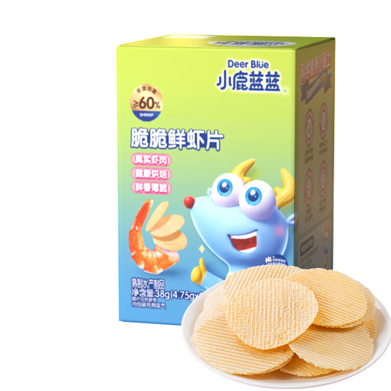 小鹿蓝蓝脆脆鲜虾片酥脆儿童零食