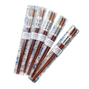 现货日本进口CERAM实木家用日式图纹筷子洗碗机可用